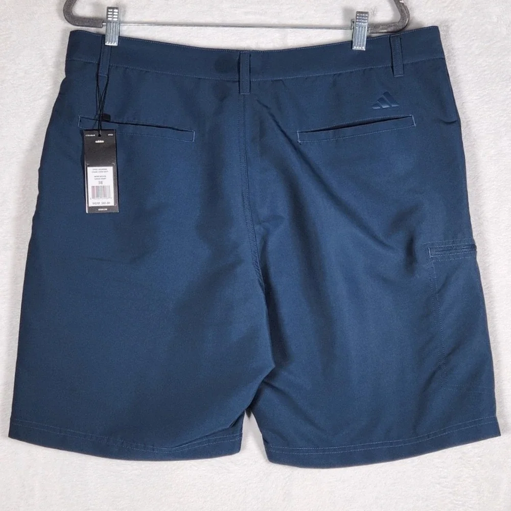 Adidas Mens Woven Cargo Golf Shorts Crew Navy Blue ADVR0882 Size 38 NWT